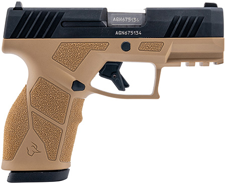[725327636960] Taurus 1-GX2931T GX2  9mm 13+1 3.37" Matte Stainless Steel Barrel, Matte Black Serrated Stainless Steel Slide, Tan Stainless Steel Frame w/Picatinny Rail, Polymer Grip