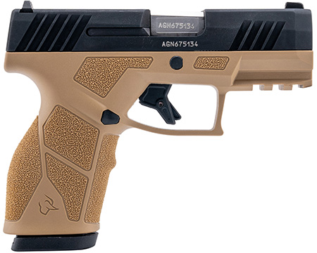 [725327636953] Taurus 1-GX2931T-10 GX2  9mm Luger 10+1 3.37" Matte Stainless Steel Barrel, Matte Black Serrated Stainless Steel Slide, Tan Polymer Frame w/Picatinny Rail, Polymer Grip