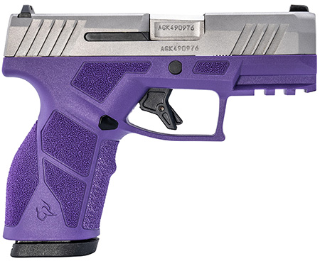 [725327637196] Taurus 1-GX2939DP-10 GX2  9mm Luger 10+1 3.37" Matte Stainless Steel Barrel, Matte Serrated Stainless Steel Slide, Dark Purple Polymer Frame w/Picatinny Rail, Polymer Grip