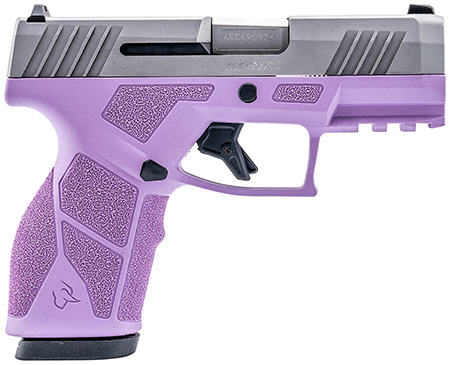 [725327637165] Taurus 1-GX2939LP GX2  9mm Luger 13+1 3.37" Matte Stainless Steel Barrel, Matte Serrated Stainless Steel Slide, Light Purple Polymer Frame w/Picatinny Rail, Polymer Grip