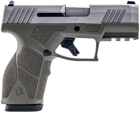 [725327636977] Taurus 1-GX2939O-10 GX2  9mm Luger 10+1 3.37" Matte Stainless Steel Barrel, Matte Serrated Stainless Steel Slide, OD Green Polymer Frame w/Picatinny Rail, Polymer Grip