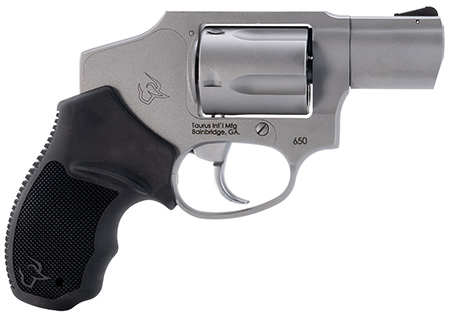 [725327942993] Taurus 2-650129 650  Small 357 Mag 38/Special +P 5 Shot 2"  Stainless Steel Barrel, Cylinder  &  Frame, Black Rubber Grip, Transfer Bar Safety, Concealed Hammer