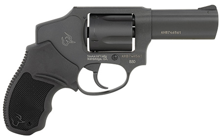 [725327637622] Taurus 2-850131 850  Small 38 Special 5 Shot 3" Matte Black Alloy Steel Barrel, Cylinder  &  Frame, Black Rubber Grip, Transfer Bar Safety, Concealed Hammer