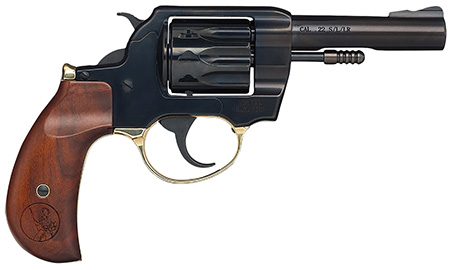 [619835400505] Henry H016BD Golden Boy  22 LR 10 Shot 4" Blued Steel Barrel, Cylinder, Blued Polished Steel Frame, Walnut Birdshead Grip, Transfer Bar Safety, Exposed Hammer