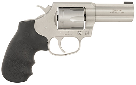 [098289001481] Colt Mfg KCOBRASM3BB King Cobra  Small 357 Mag 6 Shot 3" Matte Stainless Steel Barrel, Cylinder Frame, Black Hogue Overmolded Grips, Exposed Hammer