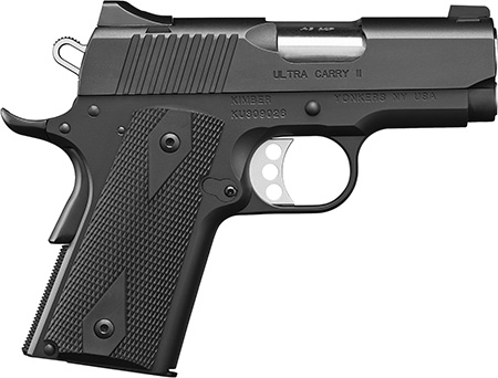 [669278320618] Kimber Mfg.,inc 3200061CA Ultra Carry II (CA) 45 ACP 7+1 3" Matte Black Steel Slide Black Synthetic Double Diamond Checkering Grip