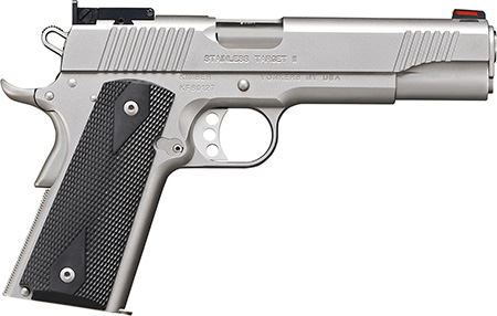 [669278321073] Kimber Mfg.,inc 3200107CA Stainless Target II (CA) 10mm 8+1 5" Satin Silver Front Serrations Stainless Steel Slide Black Synthetic Double-Diamond Checkering Grip