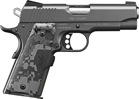 [669278302447] Kimber Mfg.,inc 3000244 Pro Covert 45 ACP 7+1 4" Stainless Steel Slide Charcoal Gray KimPro II Crimson Trace Urban Camouflage Grip