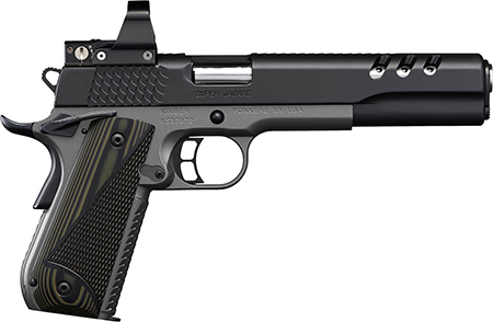[669278302782] Kimber Mfg, Inc 3000278 Super Jagare w/Optic 10mm Auto 8+1 6" Stainless Match Grade Barrel, Diamond Carbon Coating Ported/Serrated Stainless Steel Slide, Kimpro II Gray Micarta Grip, Delta Pro Red Dot