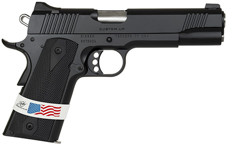 [669278305004] Kimber Mfg, Inc 3000500 Custom LW Liberty 45 ACP 7+1 5" Stainless Match Grade Barrel, KimPro Black Serrated Steel Slide, KimPro Black Aluminum Frame w/Beavertail, ANKA Grip