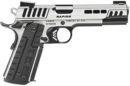 [669278304212] Kimber Mfg.,inc 3000421  Rapide Scorpius 9mm 9+1 5" Black KimPro II w/ Brush Polished Flats Stainless Steel Slide G10 Grip