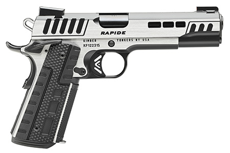 [669278304267] Kimber Mfg.,inc 3000426  Rapide Scorpius 10mm 8+1 5" Black KimPro II w/ Brush Polished Flats Stainless Steel Slide G10 Grip