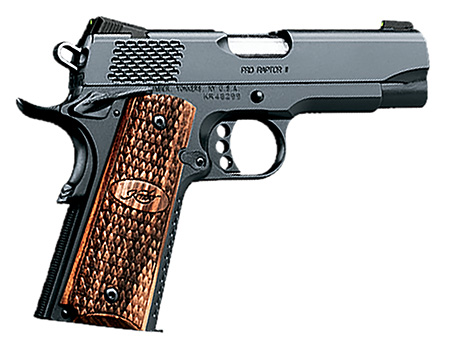 [669278321189] Kimber Mfg, Inc 3200118 Raptor II Pro 45 ACP 8+1 4" Stainless Match Grade Barrel, Matte Black Serrated Steel Slide, Matte Black Steel Frame w/Beavertail, Zebrawood Grip