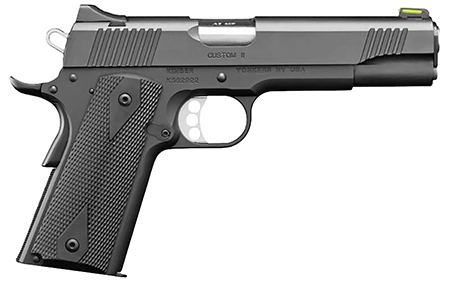 [669278375496] Kimber Mfg, Inc 3700549 Custom II  Full Size Frame 45 ACP 8+1 5" Stainless Match Grade Barrel, Matte Black Serrated Stainless Steel Slide, Matte Black Steel Frame w/Beavertail, Black Hogue Rubber Grip