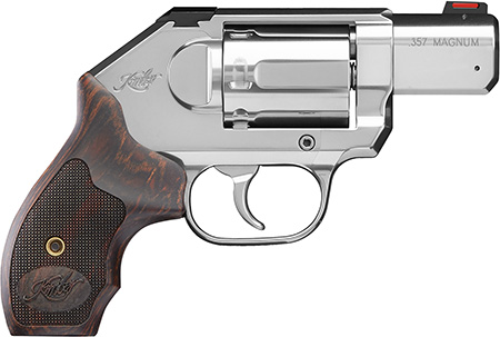 [669278940090] Kimber Mfg, Inc 3400009CA K6S DCR *CA Compliant DAO 357 Mag 6 Shot 2" Satin Silver Stainless Steel Barrel  &  Cylinder, Satin Silver Stainless Steel Frame, Laminated Wood Grip, Concealed Hammer