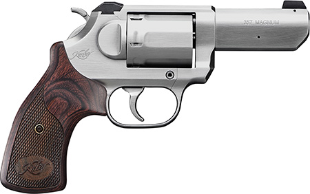 [669278940168] Kimber Mfg, Inc 3400016CA K6S *CA Compliant DA/SA 357 Mag 6 Shot 3" Brushed Stainless Steel Barrel  &  Cylinder, Brushed Stainless Stainless Steel Frame, Diamond Checkering Grip, Exposed Hammer