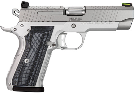 [669278310138] Kimber Mfg.,inc 3100013 KDS9C  9mm 10+1 4.09" KimPro Silver  Front and Rear Serrations Stainless Steel Slide Gray and Black G10 Crosshatch Grip
