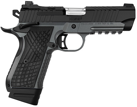 [669278310152] Kimber Mfg.,inc 3100015 KDS9C  9mm 15+1 4.09" KimPro Gray/Black Front and Rear Serrations Stainless Steel Black Crosshatch cut G-10 Grip