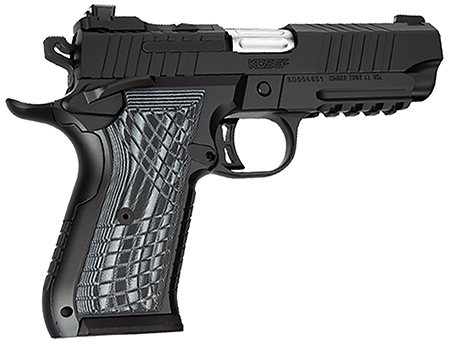[669278310176] Kimber Mfg.,inc 3100017 KDS9C  9mm 10+1 4.09" KimPro Black Front and Rear Serrations Stainless Steel Slide Black Gray and Black Crosshatch Cut G-10 Grip