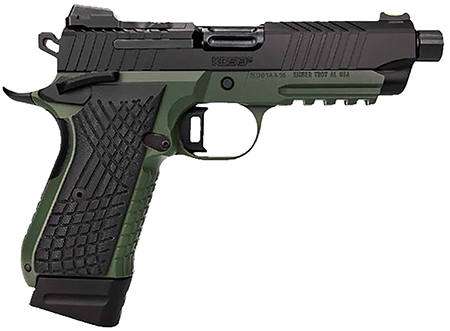 [669278310220] Kimber Mfg.,inc 3100022 KDS9C TFS 9mm 15+1 18+1 4.60" Ranger Green/ Black Front and Rear Serrations Stainless Steel G-10 Grip