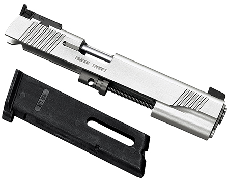 [669278110448] Kimber Mfg, Inc 1100044 1911 Rimfire Target Full Size Rimfire Silver 22 LR 10rd Stainless Match Grade Barrel, Silver Aluminum Slide, Includes Magazine