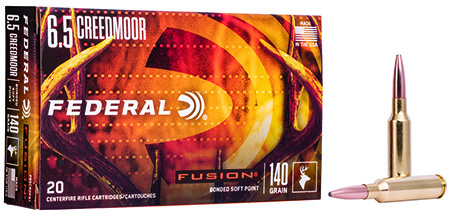 [604544622874] Federal F65CRDFS1 Fusion  6.5Creedmoor 140gr Bonded Soft Point 20 Per Box/10 Case