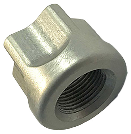 [816397020213] Timber Creek Outdoors 1/228TPS Thread Protector  Silver Billet Aluminum 1/2-28