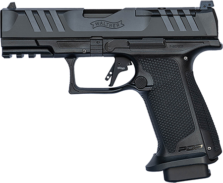 [723364231155] Walther Arms 4796040 PDP F-Series Pro 9mm Luger 18+1 4" Black Steel Barrel, Black Serrated/Optic Ready Steel Slide, Black Polymer Frame w/Picatinny Rail, Medium Backstrap Grip