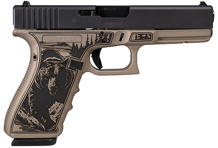 [810105518917] Glock UG2050204NKODAK G20 Gen4 Full Size Frame 15+1 4.61" Black Steel Barrel, Black Cerakote Steel Serrated Slide, Rose Gold w/Kodiak Polymer Frame w/Picatinny Rail, Ambidextrous