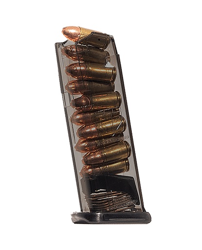 [850016478603] ETS Group SMKGLK43X   10rd 9mm Fits Glock 43X Smoke Polymer