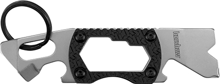 [087171048536] Kershaw 8810X PT-2  Silver 3CR13 Steel Bead Blasted Fixed 3.25" Long Black K Textured Glass-Filled Nylon Handle