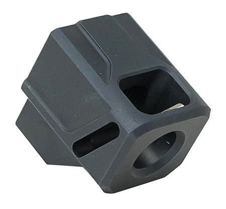 [816341026186] Faxon Firearms FFPACOMPDSMP01 EXOS-514 Compensator for M & P Black Aluminum 1/2"x28 Threads 1.10" OAL 9mm