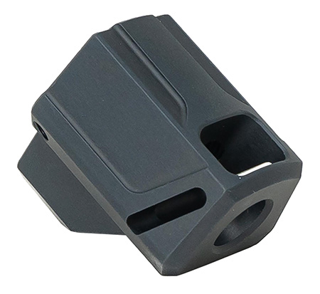 [816341026193] Faxon Firearms FFPACOMPDSS01 EXOS-515 Compensator for SIG 320F Black 1/2"x28 Threads 1.40" OAL 9mm