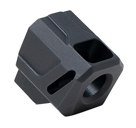 [816341026216] Faxon Firearms FFPACOMPSSMP01 EXOS-524 Compensator for M & P Shield/Shield Plus Anodized Aluminum 1/2"x28 Threads 1.10" OAL 9mm