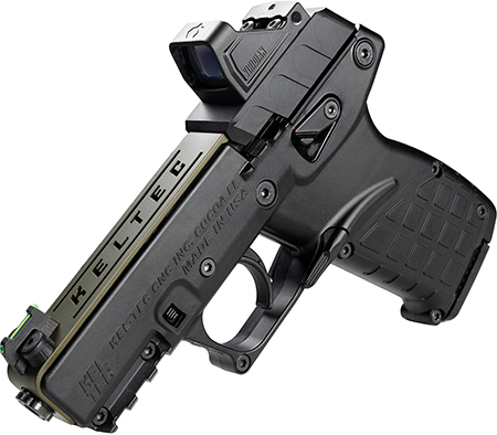 [640832010442] Kel-Tec P17BGRNOPTIC P17  22 LR 16+1 3.80" w/Optic  &  Holster Green