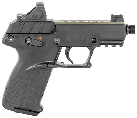 [640832010466] Kel-Tec P17GRNBLKOPTIC P17  22 LR 16+1 3.80" w/Optic  &  Holster Green/Black