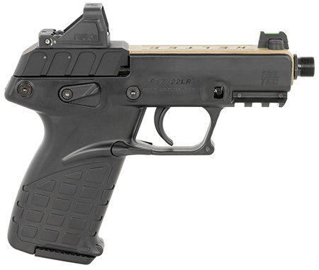 [640832010473] Kel-Tec P17TANBLKOPTIC P17  22 LR 16+1 3.80" w/Optic  &  Holster Tan/Black