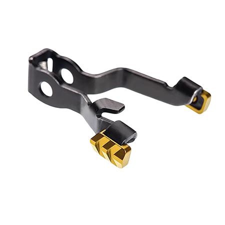 [7426848614194] Tyrant CNC TDGSTOP5GOLD Extended Slide Release  9mm Glock Gen5 Gold 6061 Aluminum