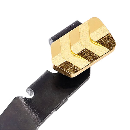 [7426848615481] Tyrant CNC TDGSTOP48GOLD Extended Slide Release  9mm Glock 42/43/43X/48 Gold 6061 Aluminum
