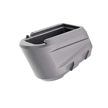 [764046030086] Tyrant CNC TDP365MAGEXGREY P365-XMACRO Magazine Extension 9mm Fits Sig P365 Gray 6061 Aluminum