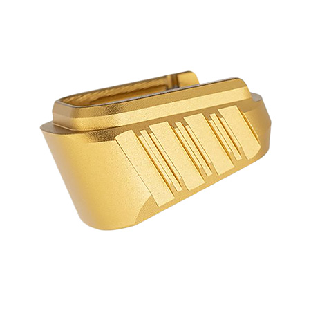 [612789318339] Tyrant CNC TDHCATMAGEX3GOLD Hellcat Magazine Extension Fits Springfield Hellcat Pro Gold 7000 Series Aluminum