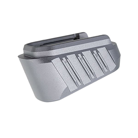 [612789318353] Tyrant CNC TDHCATMAGEX3GREY Hellcat Magazine Extension Fits Springfield Hellcat Pro Grey 7000 Series Aluminum