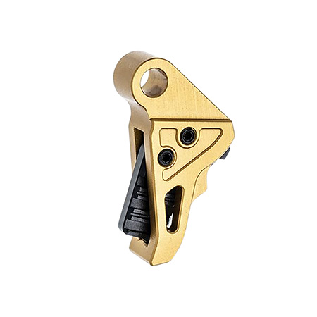 [764046030215] Tyrant CNC TDHCATTRIGGOLD/BLK  Trigger/Shoe Gold/Black Fits Springfield Hellcat Pro