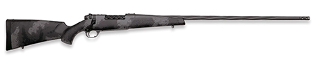 [747115454877] Weatherby MLW01N7MMRR8B Mark V Live Wild 7mm Rem 3+1 26" Gray Cerakote Fluted Threaded Barrel, Gray Cerakote Drilled  &  Tapped Steel Receiver, Fixed Black w/Gray Accents Polymer Stock, Right Hand