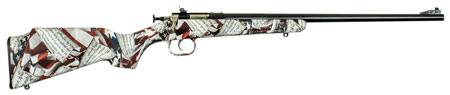 [611613021681] Crickett KSA2168 Youth  22 LR 1rd 16.12" Blued Barrel  &  Receiver, Fixed Front/Adjustable Rear Peep Sight, American Flag/Amendment Synthetic Stock w/11.5" LOP, Rebounding Firing Pin Safety