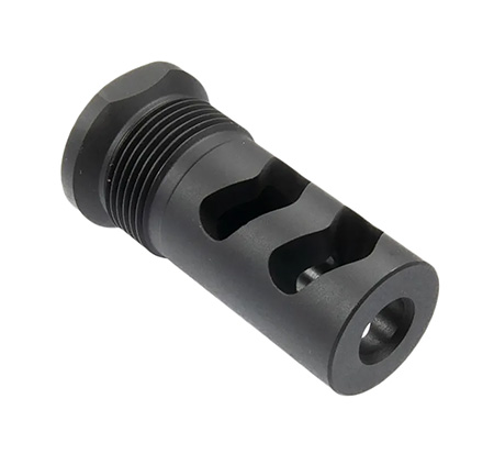 [811826024473] Wilson Combat SPRTMBFB30 Muzzle Brake Whisper 30 Cal 5/8"x24 Black Melonite