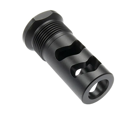 [811826025098] Wilson Combat SPRTMBFB458 Muzzle Brake Whisper 458Cal 11/16"x24 Black Melonite