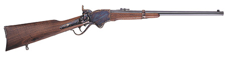 [814230011381] Cimarron AS530 1865 Spencer 45 Long Colt 7+1 20" Blued Round Barrel, Color Case Hardened Receiver, Walnut Stock, Right Hand