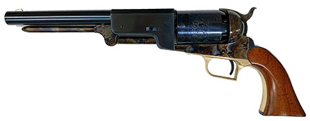 [844234105458] Cimarron CA020C00 1847 Walker Dragoon US 44 6 Shot 9" Blued Steel Barrel Blued Engraved Cylinder Color Case Hardened Steel Frame Walnut Grip Exposed Hammer