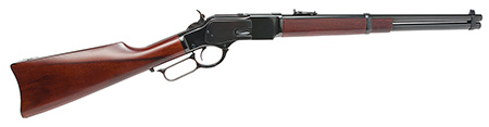 [844234239634] Cimarron CA2057AS1 1873 US Marshal Indian Territory Carbine 357 Mag 9+1 18.50" Blued Round Barrel, Fixed Walnut Stock